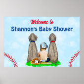 Baby Boy Baseball Baby Dusche Poster (Vorne)