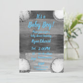 Baby Boy Baseball Babydusche Einladung (Stehend Vorderseite)
