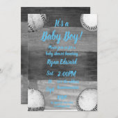 Baby Boy Baseball Babydusche Einladung (Vorne/Hinten)
