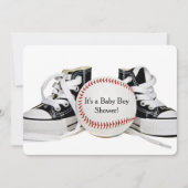 Baby Boy Baseball Dusche Einladung (Vorderseite)
