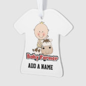 Baby Boy Bauer mit Kuh Ornament (Vorderseite)