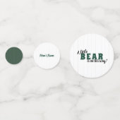 Baby Boy Bear Green & Gold Baby Dusche Konfetti (Vorderseiten)