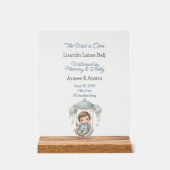 Baby Boy Begrüßungszeichen Acrylschild (Vorderseite)