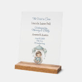 Baby Boy Begrüßungszeichen Acrylschild (Winkel)