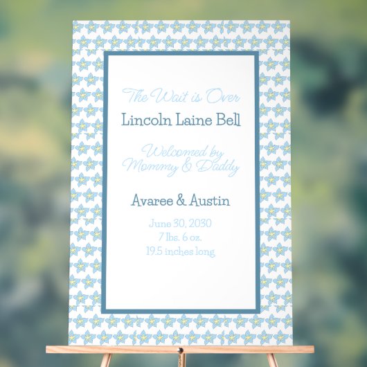 Baby Boy Begrüßungszeichen Acrylschild (Neutral)