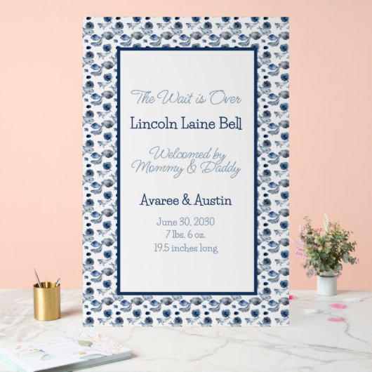 Baby Boy Begrüßungszeichen Acrylschild (Hochzeit)