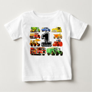 Baby Boy Big Trucks 1. Geburtstag T-shirt