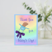 Baby Boy Binkie Danke Postcard - anpassen Postkarte (Stehend Vorderseite)