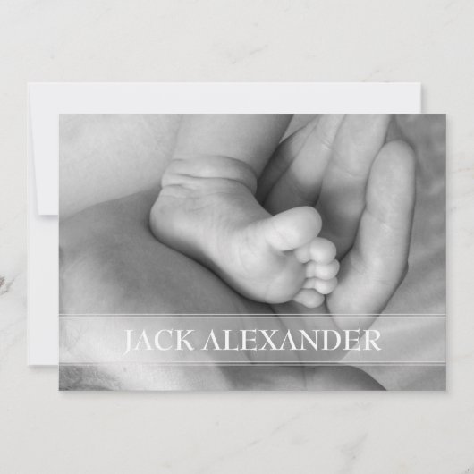 Baby Boy Birth Ankündigung (Vorderseite)