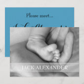 Baby Boy Birth Ankündigung (Vorne/Hinten)