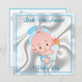 Baby Boy Birth Ankündigung (Vorne/Hinten)