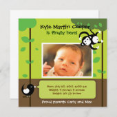 Baby Boy Birth Ankündigung (Vorne/Hinten)