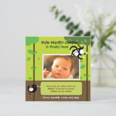 Baby Boy Birth Ankündigung (Stehend Vorderseite)