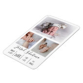 Baby Boy Birth Ankündigung Flexible Foto Magnet (Linke Seite)