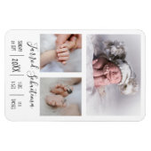 Baby Boy Birth Ankündigung Flexible Foto Magnet (Horizontal)