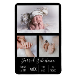 Baby Boy Birth Ankündigung Flexible Foto Magnet