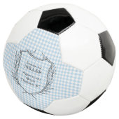 Baby Boy Birth Ankündigung Sport Blue Timeless Fußball (Dreiviertel)