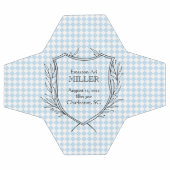 Baby Boy Birth Ankündigung Sport Blue Timeless Fußball (Flach)