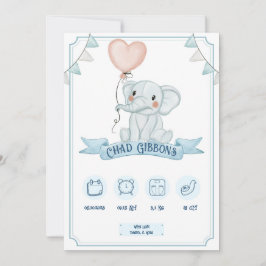 Baby Boy Birth Announcement Ankündigung