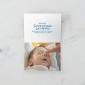 Baby Boy Birth Folded Announcement Card Ankündigung (Innenseite)