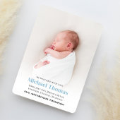Baby Boy Birth Foto Custom Blue
