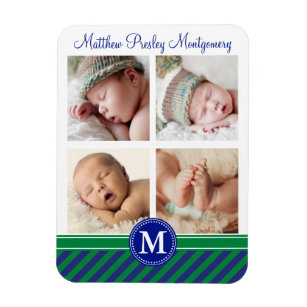 Baby Boy Birth Keepake Personalisiertes Foto Magnet