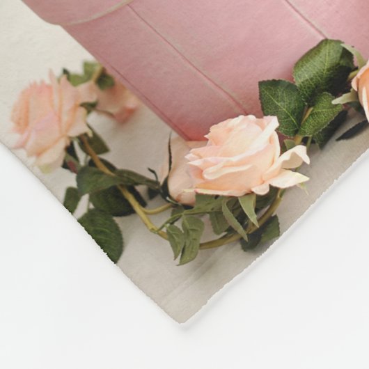 Baby Boy Birth Stat Ankündigung Foto Fleecedecke (Ecke)