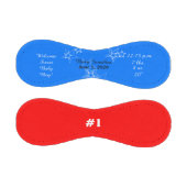Baby Boy Birth Stats Red White Blue Baseball (Paneele)