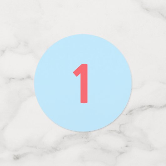 Baby Boy Birthday auf blau-weiß Konfetti (Klein Vorderseite)