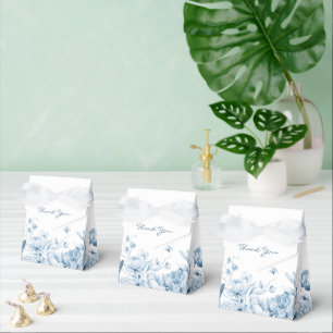 Baby Boy Blau Wasserfarben Blumen Geschenkbox Geschenkschachtel