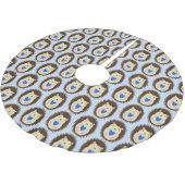 Baby Boy Blaues Herz Igel Muster Polyester Weihnachtsbaumdecke (Schrägansicht)