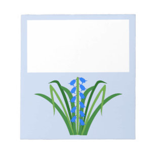 Baby Boy Blauglocken Blumen Frühling Notizblock