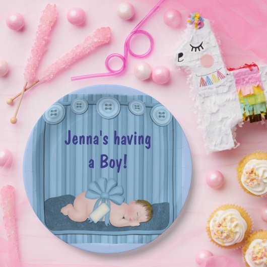 Baby Boy Blue Baby Dusche Party Paper Teller (Party)