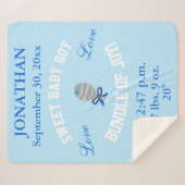 Baby Boy Blue Baby Rattle Upload Foto Sherpadecke (Vorderseite (Horizontal))