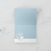 Baby Boy Blue Baby Schuhe Danke Karten (Innenseite)