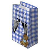 Baby Boy Blue Bear Kleine Geschenktüte (Vorderseite Schrägansicht)
