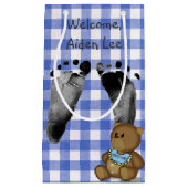 Baby Boy Blue Bear Kleine Geschenktüte (Vorderseite)