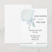 Baby Boy Blue Bonnet Einladung (Vorne/Hinten)