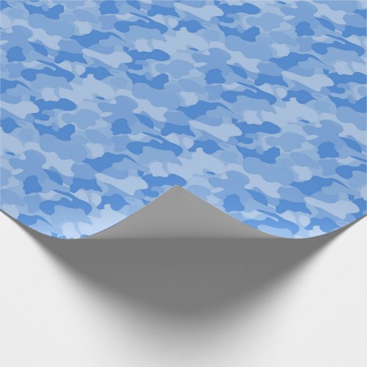 Baby Boy Blue Camouflage Packpapier (Ecke)
