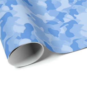 Baby Boy Blue Camouflage Packpapier