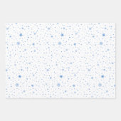 Baby Boy Blue Christmas Snowmen und Schneeflocken Geschenkpapier Set (Vorderseite 2)