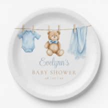 Baby Boy Blue Clothesline Baby Dusche