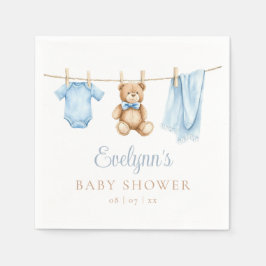 Baby Boy Blue Clothesline Baby Dusche Serviette