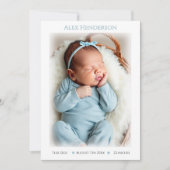 Baby Boy Blue Dotted Birth Announcement Card Ankündigung (Vorderseite)