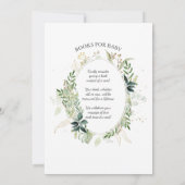 Baby Boy Blue Dusche Wasserfarbe Eukalyptus Foliag Einladung (Rückseite)