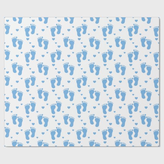 Baby Boy Blue Feet Packpapier (Flach)