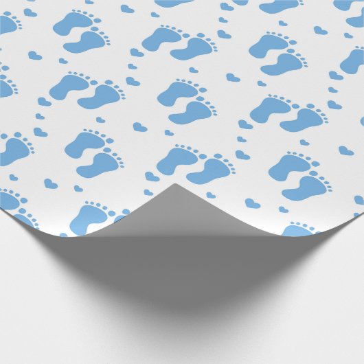 Baby Boy Blue Feet Packpapier (Ecke)