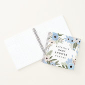 Baby Boy Blue Floral Baby Showbook Notizblock (Innenseite)