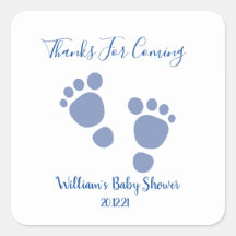 Baby Boy Blue Footprint Baby Dusche