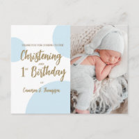 Baby Boy Blue Foto Christening und 1. Geburtstag